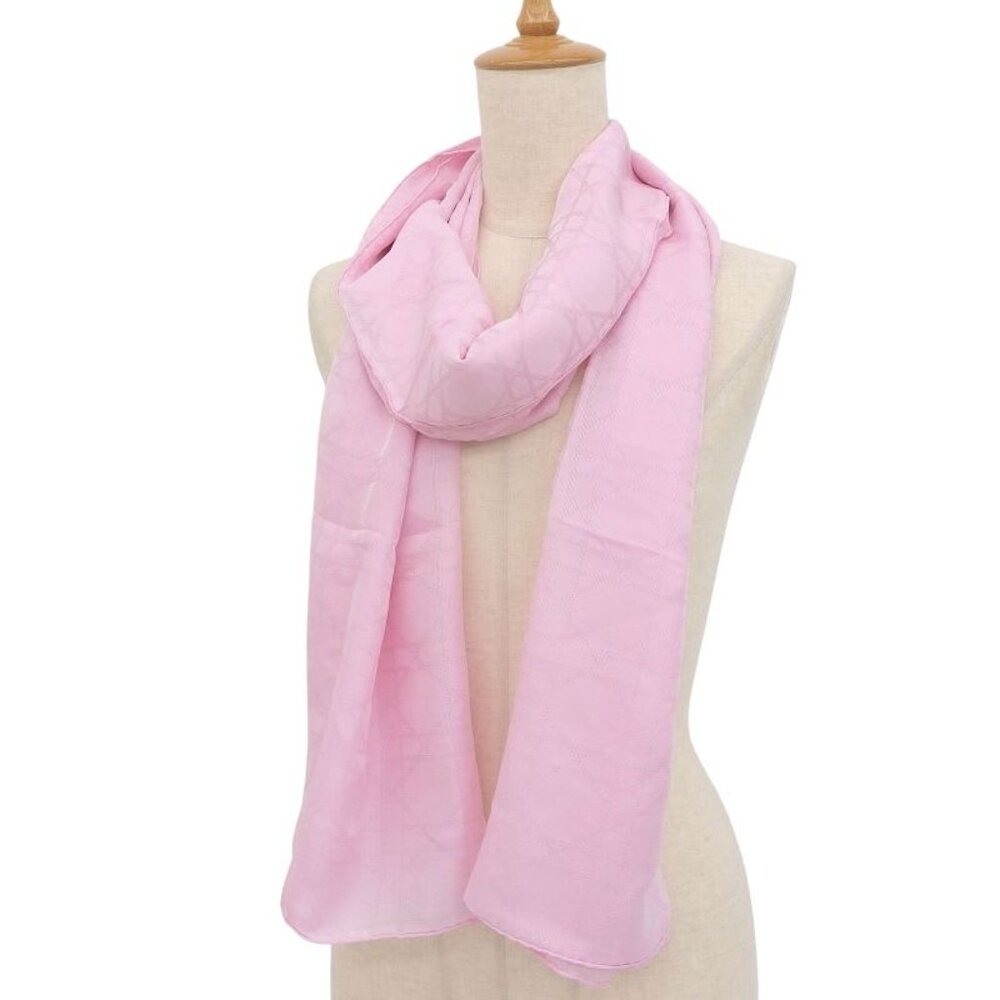 ★SOLD★ Dior 54 Nua304 100% Silk Cannage Pattern Muffler Shawl Pink 20070 cm - Picture 2 of 9